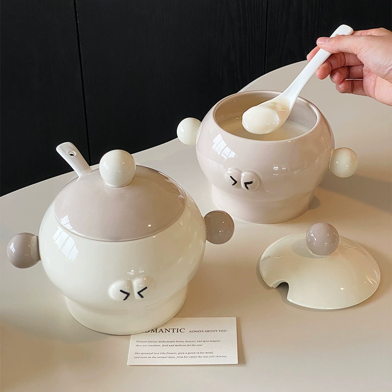 뚜껑 세라믹 라드 단지 tableware view 2