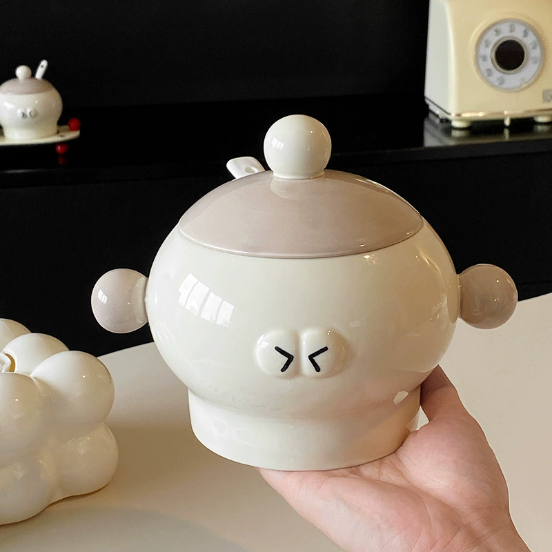 뚜껑 세라믹 라드 단지 tableware view 3