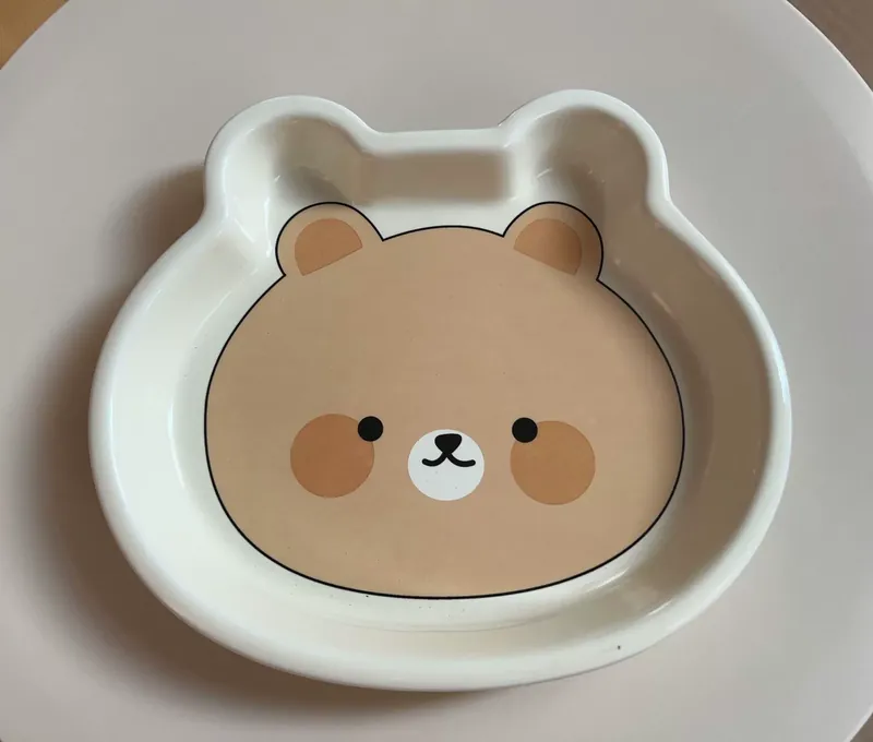 Kids Ceramic Divided Plate with Handle tableware view 7