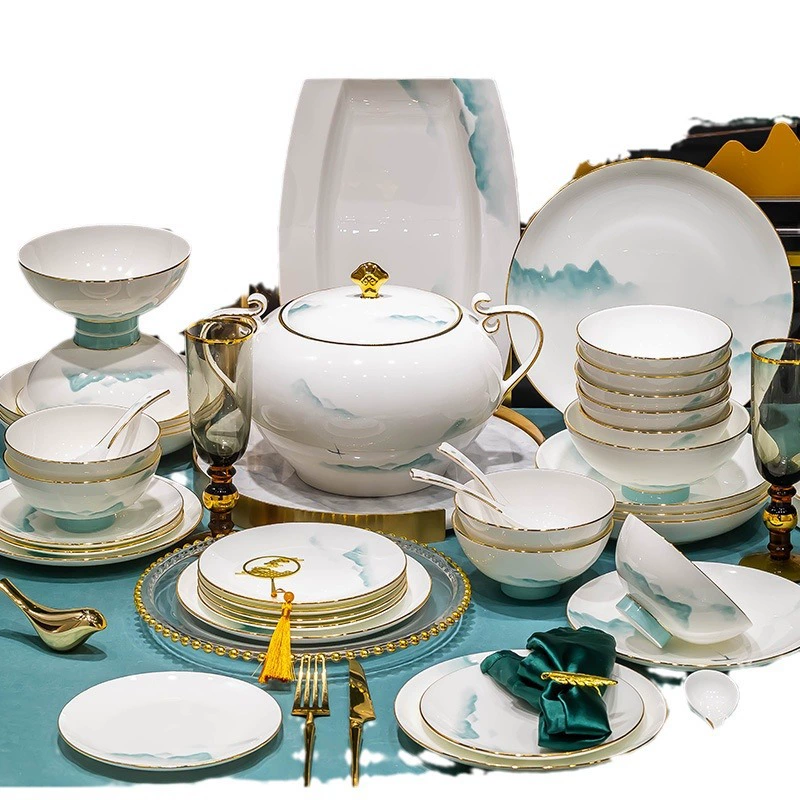 Обеденная тарелка из костяного фарфора tableware view 5