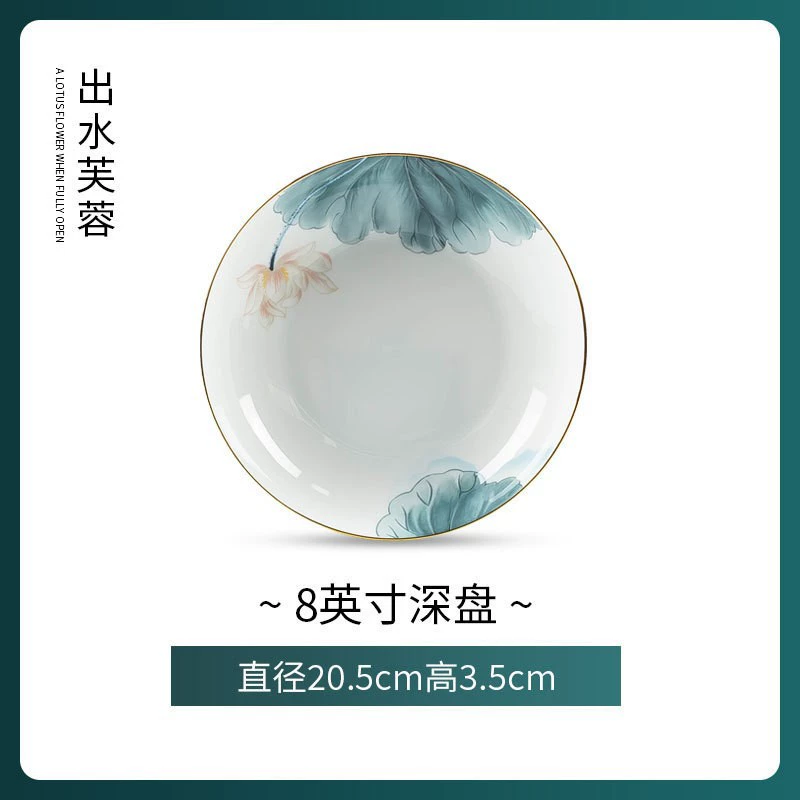Plato de porcelana de hueso tableware view 7