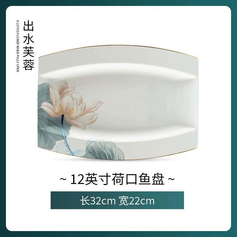 Plato de porcelana de hueso tableware view 9