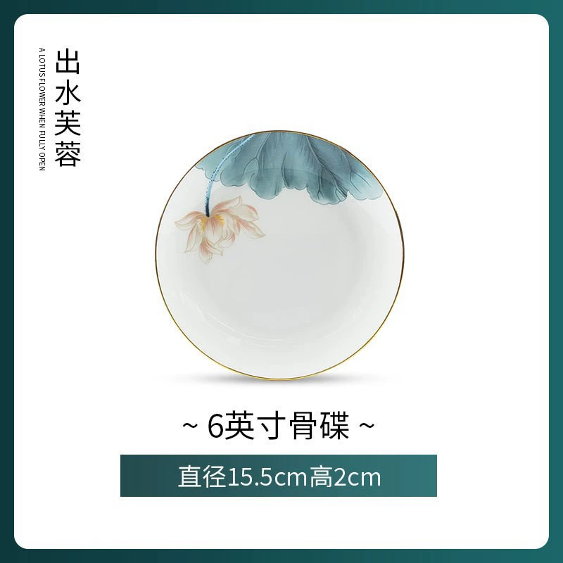 Plato de porcelana de hueso tableware view 10