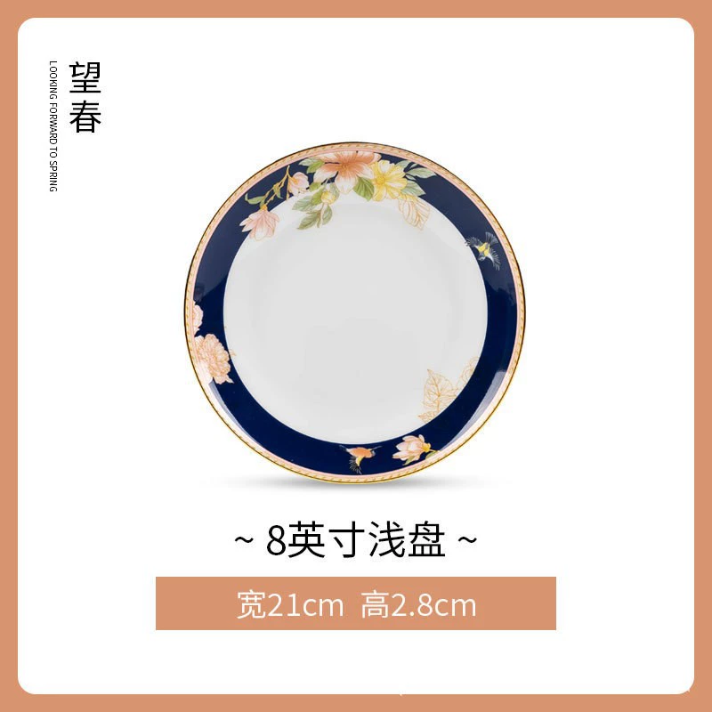 طبق عشاء بورسلين عظمي tableware view 7