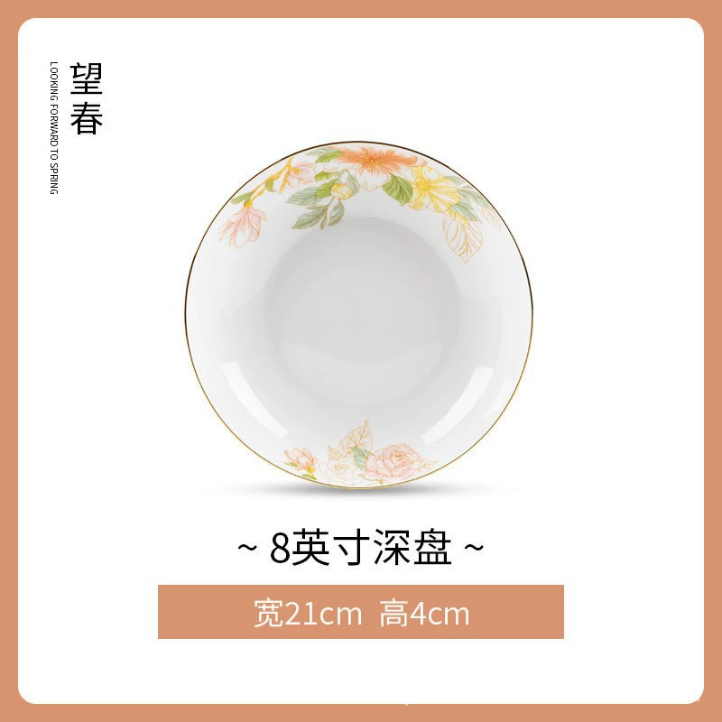 طبق عشاء بورسلين عظمي tableware view 8