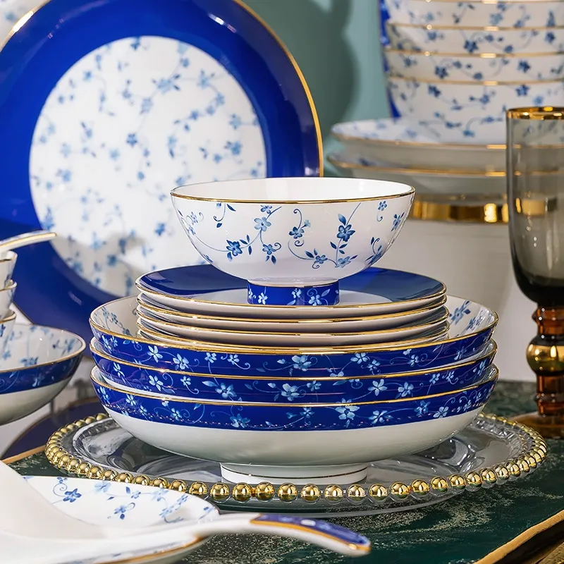 Service de vaisselle en porcelaine osseuse tableware view 2