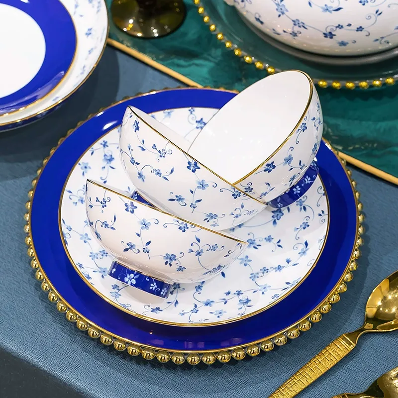 Service de vaisselle en porcelaine osseuse tableware view 3