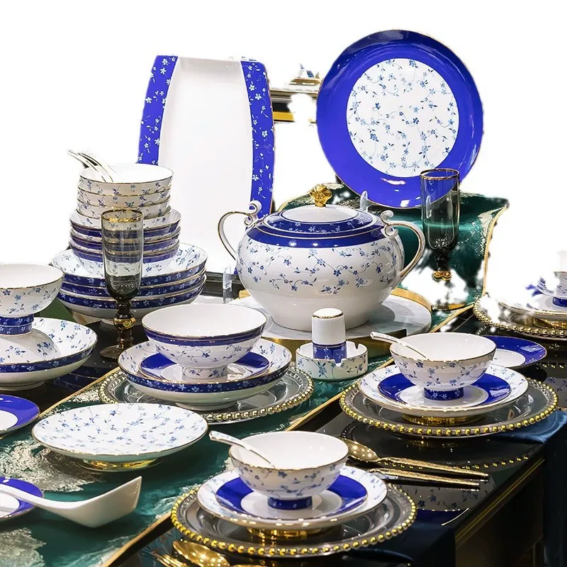 Service de vaisselle en porcelaine osseuse tableware view 5