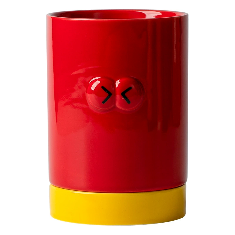 Ceramic Utensil Holder with Abstract Design tableware view 5