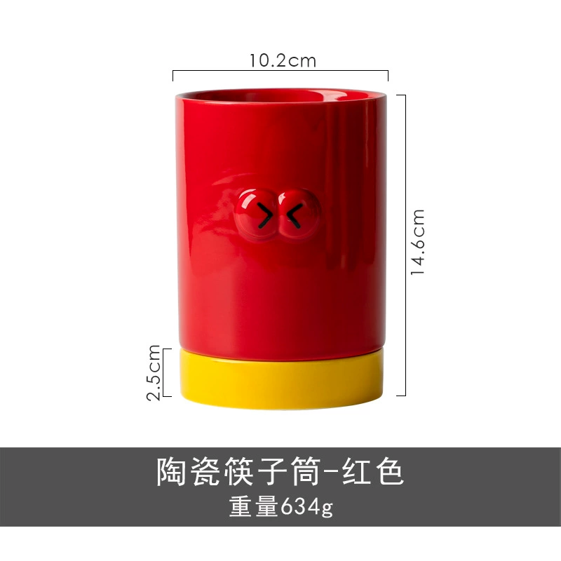 Ceramic Utensil Holder with Abstract Design tableware view 10