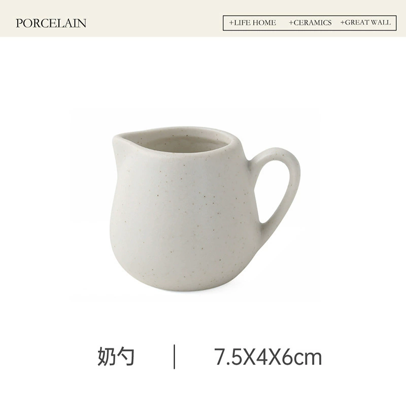 Set de taza de café de cerámica irregular con platillo tableware view 9