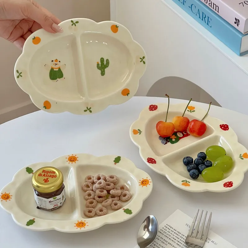 Мультяшная тарелка для завтрака tableware view 3