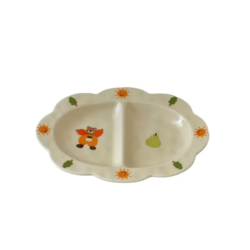 Мультяшная тарелка для завтрака tableware view 5