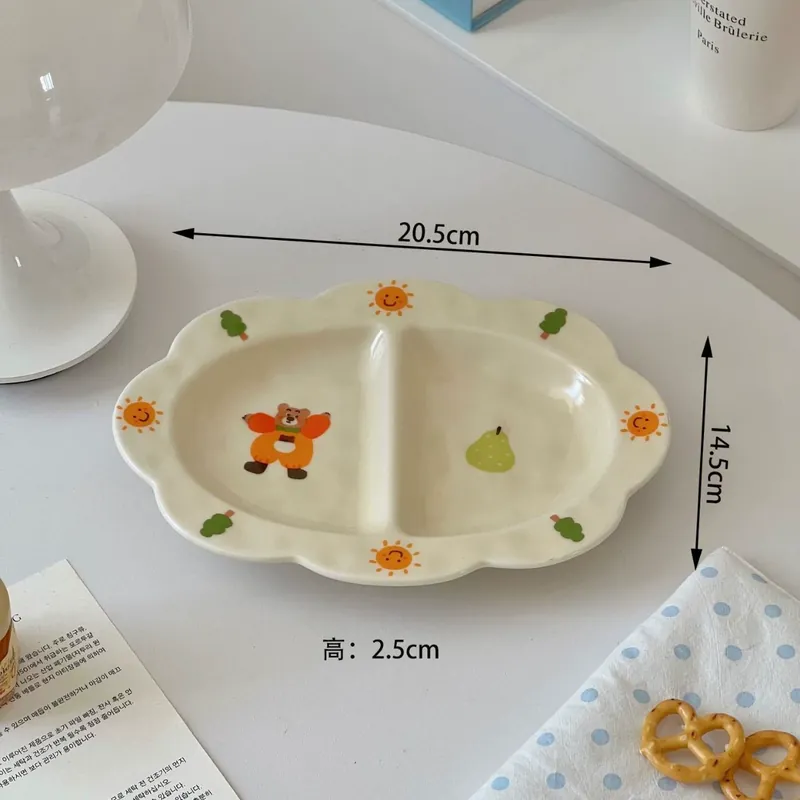 Мультяшная тарелка для завтрака tableware view 8