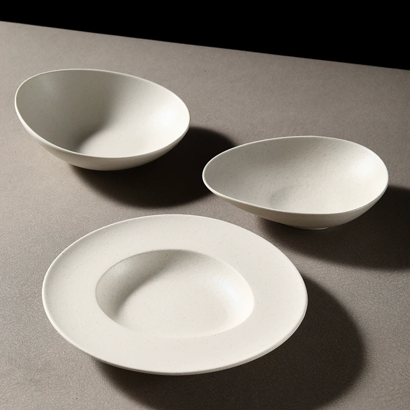 Nordic Ceramic Pasta Plate and Bowl Set
