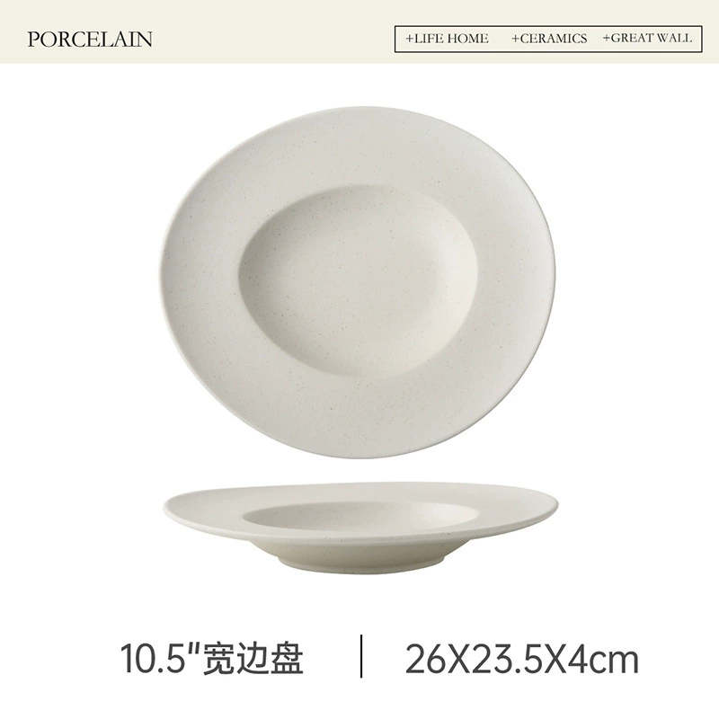 Nordic Ceramic Pasta Plate and Bowl Set tableware view 6