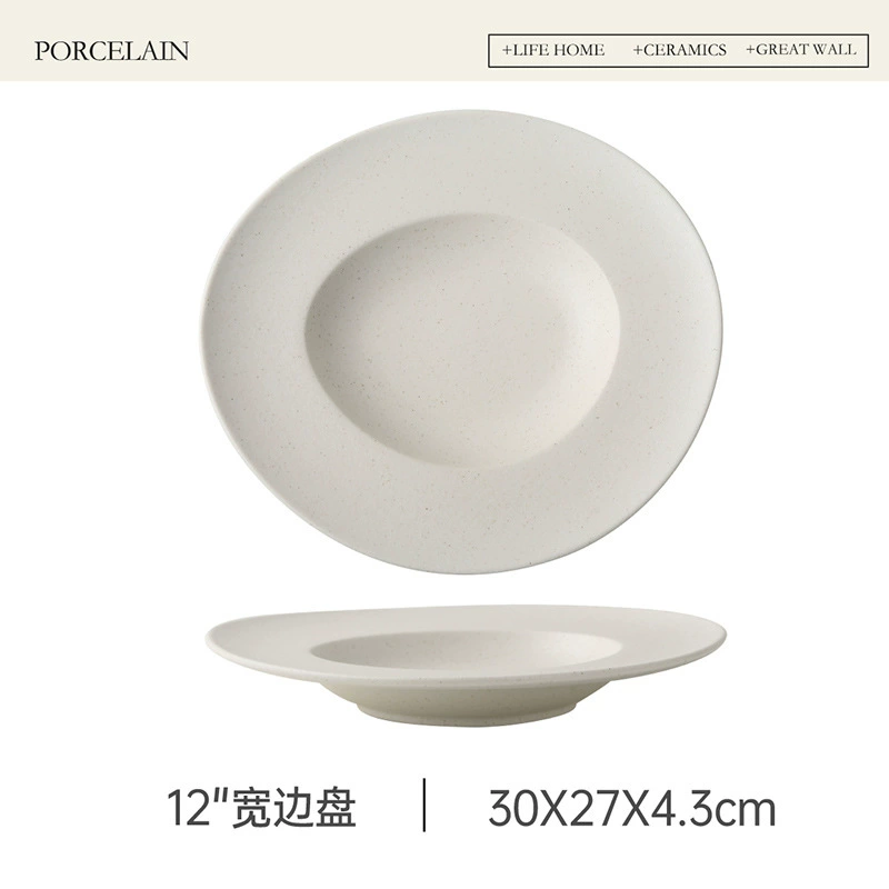 Nordic Ceramic Pasta Plate and Bowl Set tableware view 7