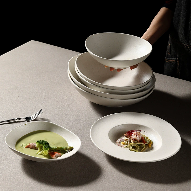 Nordic Ceramic Pasta Plate and Bowl Set