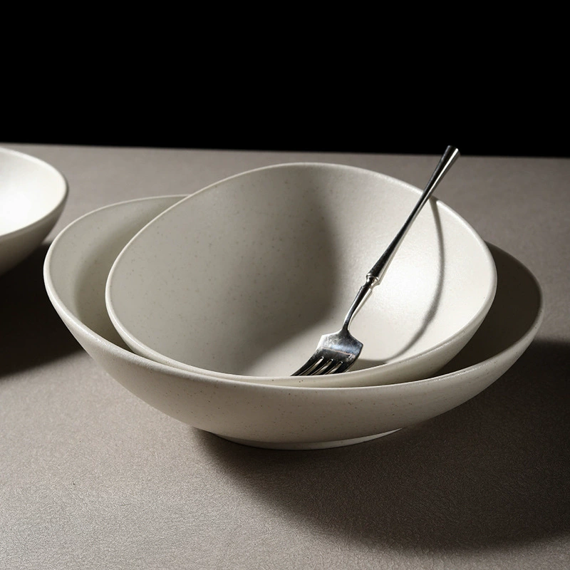 طقم طبق معكرونة ووعاء خزفي إسكندنافي tableware view 3