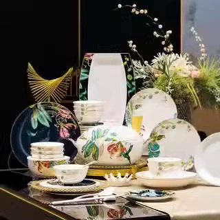 طقم أطباق بورسلين عظمي
