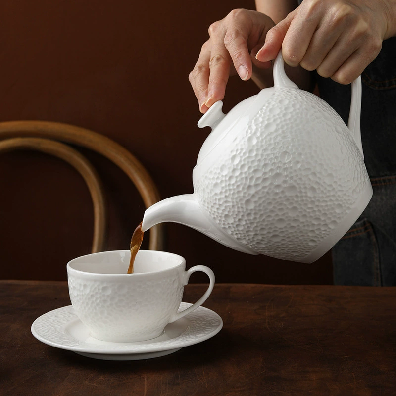 Pearl Relief Coffee Cup and Saucer Set tableware view 2