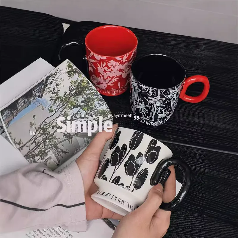 Ceramic High-Foot Mug with Gift Design tableware view 2