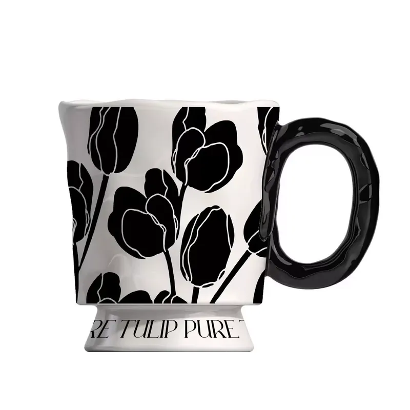 Ceramic High-Foot Mug with Gift Design tableware view 5