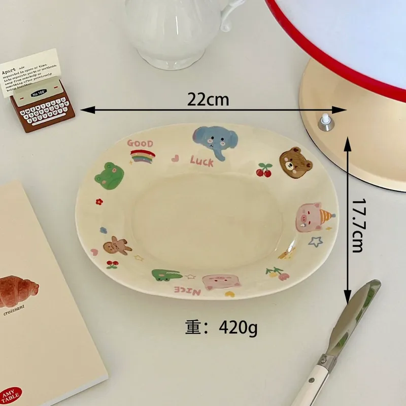 Пиала для риса из керамики с мультяшным животным tableware view 7