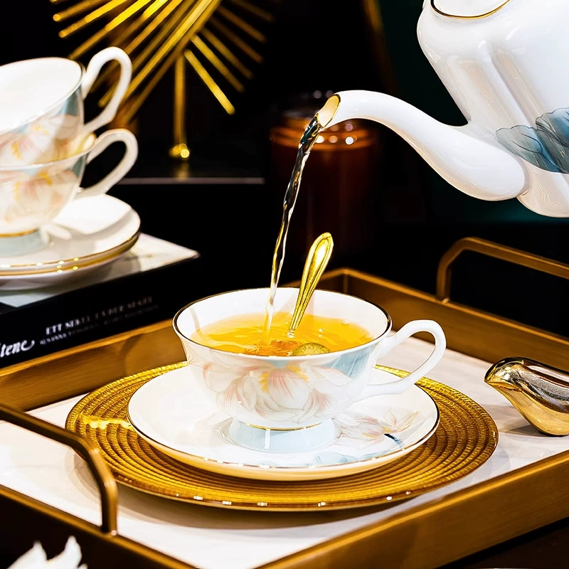Juego de tazas de café de porcelana de hueso tableware view 3