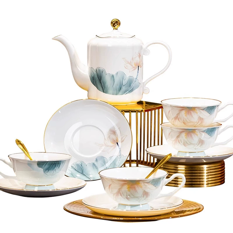 Juego de tazas de café de porcelana de hueso tableware view 5