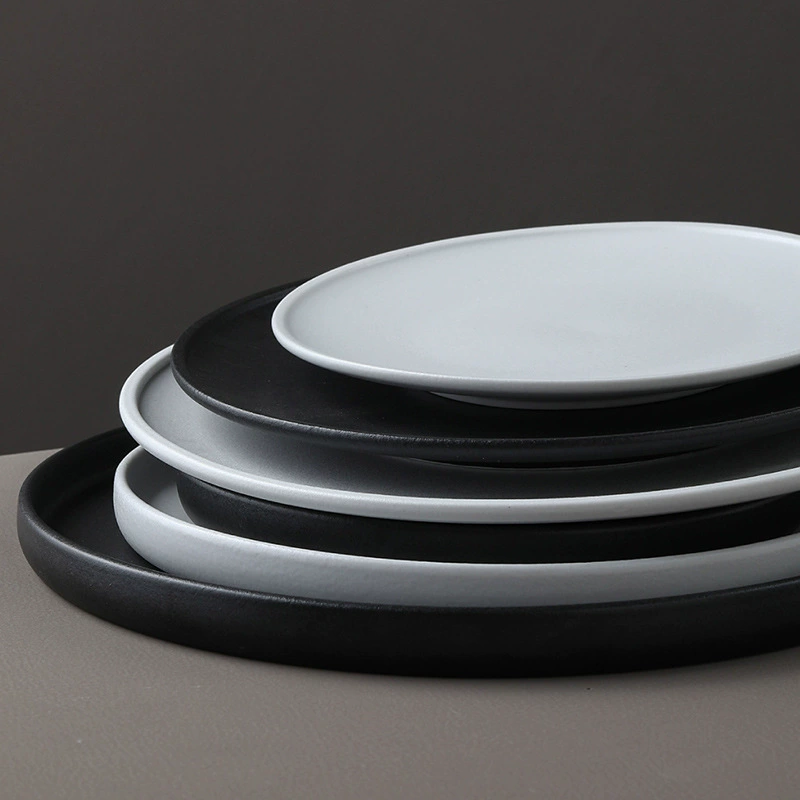 طبق عشاء دائري خزفي إسكندنافي tableware view 4