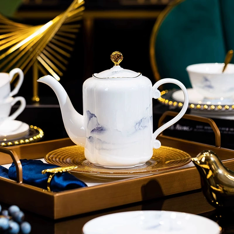 Service de tasses à café en porcelaine osseuse tableware view 4