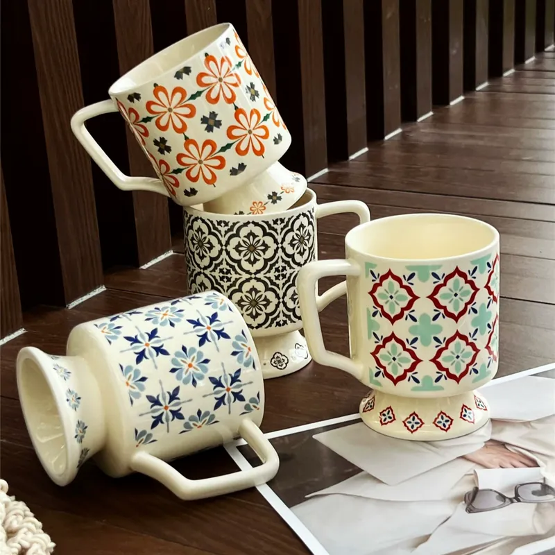 Ceramic Mug with Tile Pattern