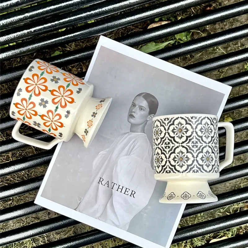 Ceramic Mug with Tile Pattern tableware view 5