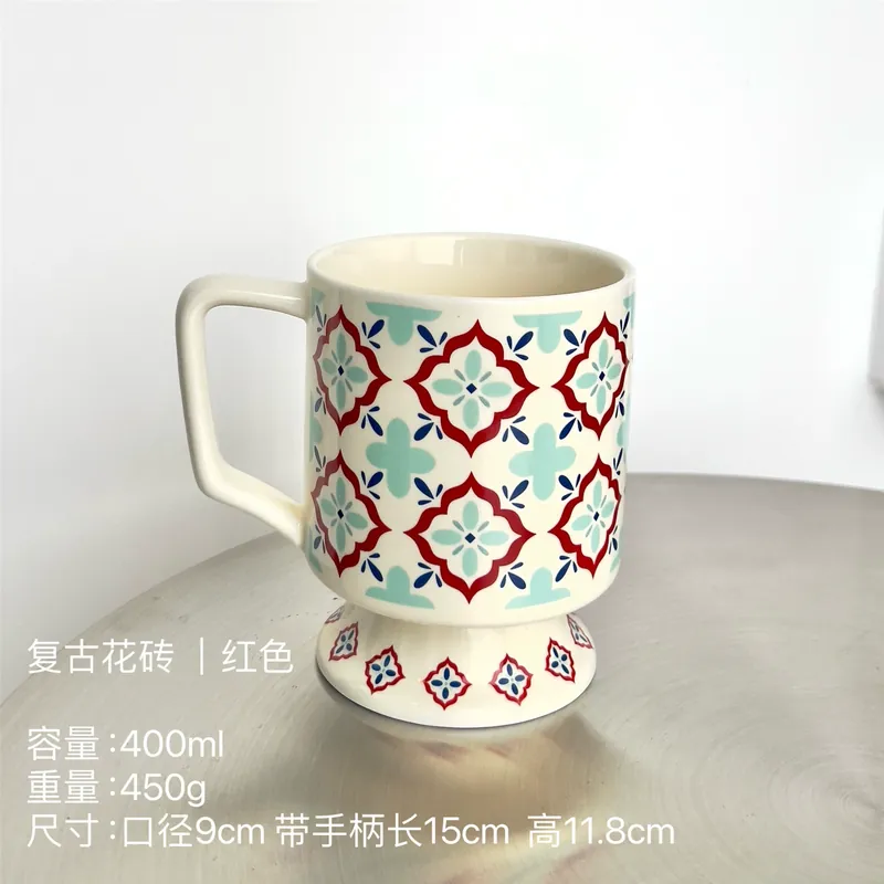 Ceramic Mug with Tile Pattern tableware view 7