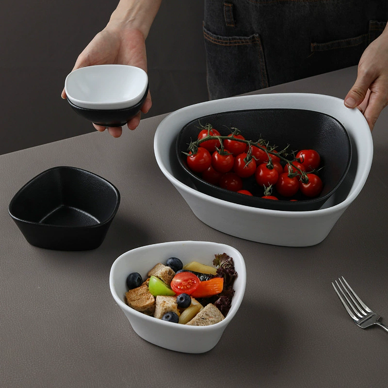 Nordic Ceramic Salad Bowl tableware view 2