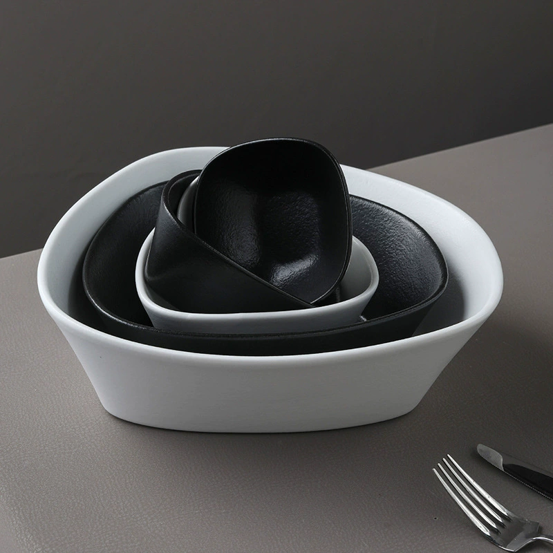 Nordic Ceramic Salad Bowl tableware view 4