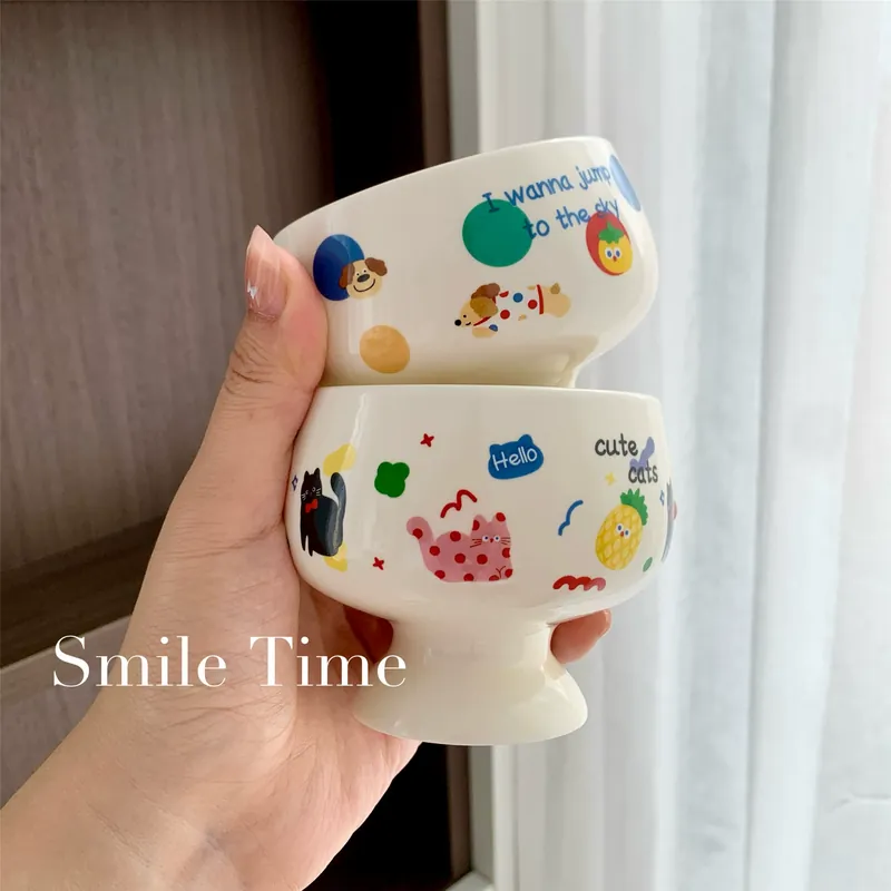 Tasse à dessert en céramique avec anse tableware view 5