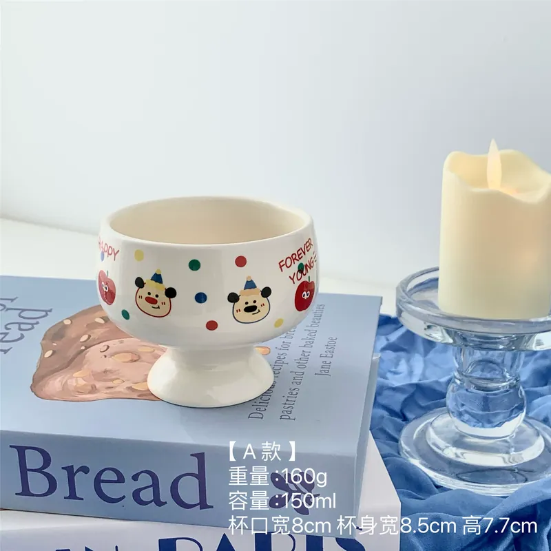 Tasse à dessert en céramique avec anse tableware view 6