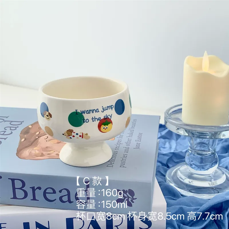 Tasse à dessert en céramique avec anse tableware view 8