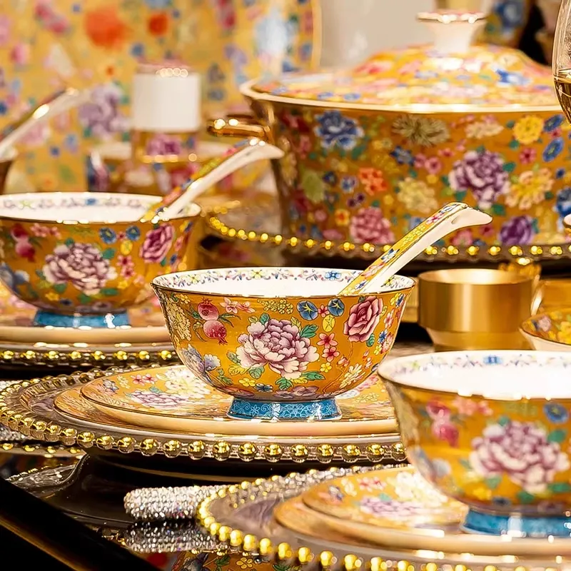 Vajilla de porcelana de hueso
