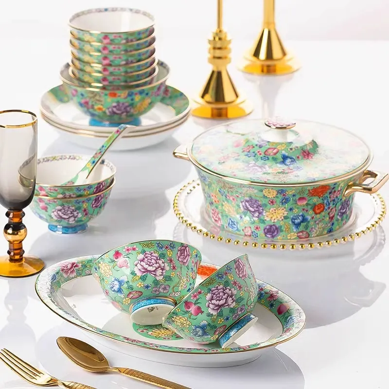 طبق عشاء من البورسلين العظمي tableware view 3