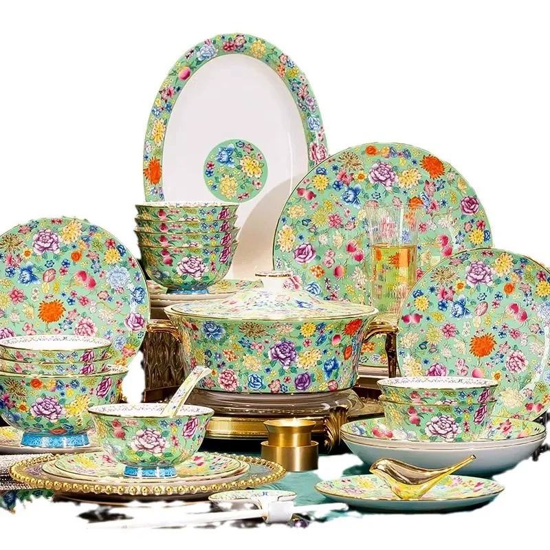 طبق عشاء من البورسلين العظمي tableware view 5