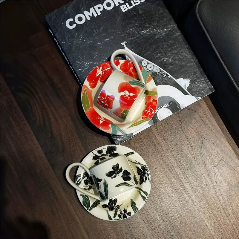 アイリスデザイン陶器コーヒーカップ＆ソーサーセット tableware view 4