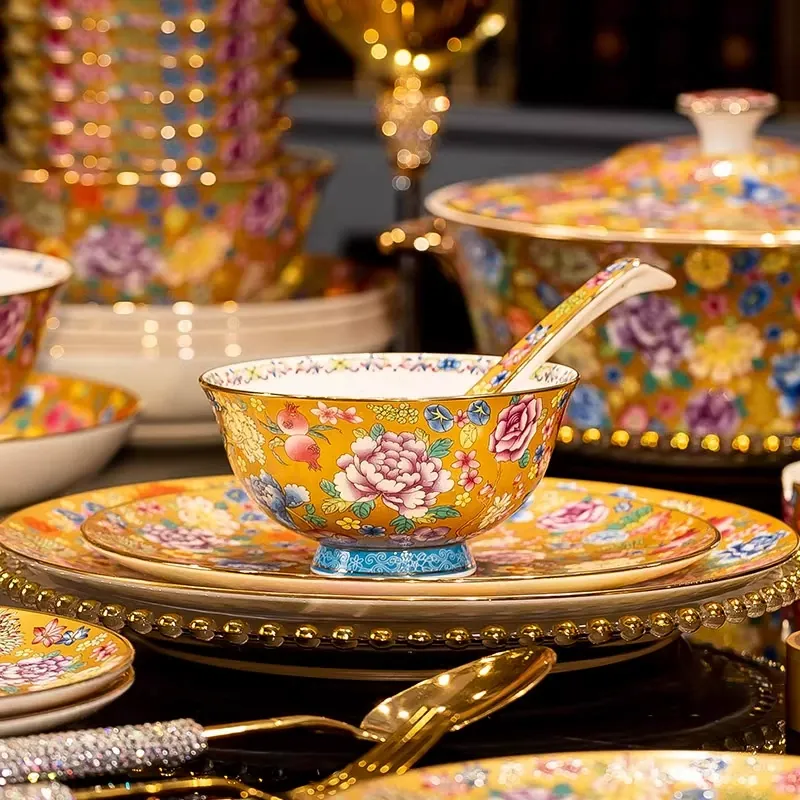طبق تقديم من البورسلين العظمي tableware view 2