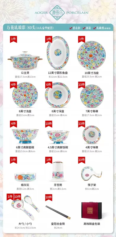 Bone China Dinnerware Set tableware view 10
