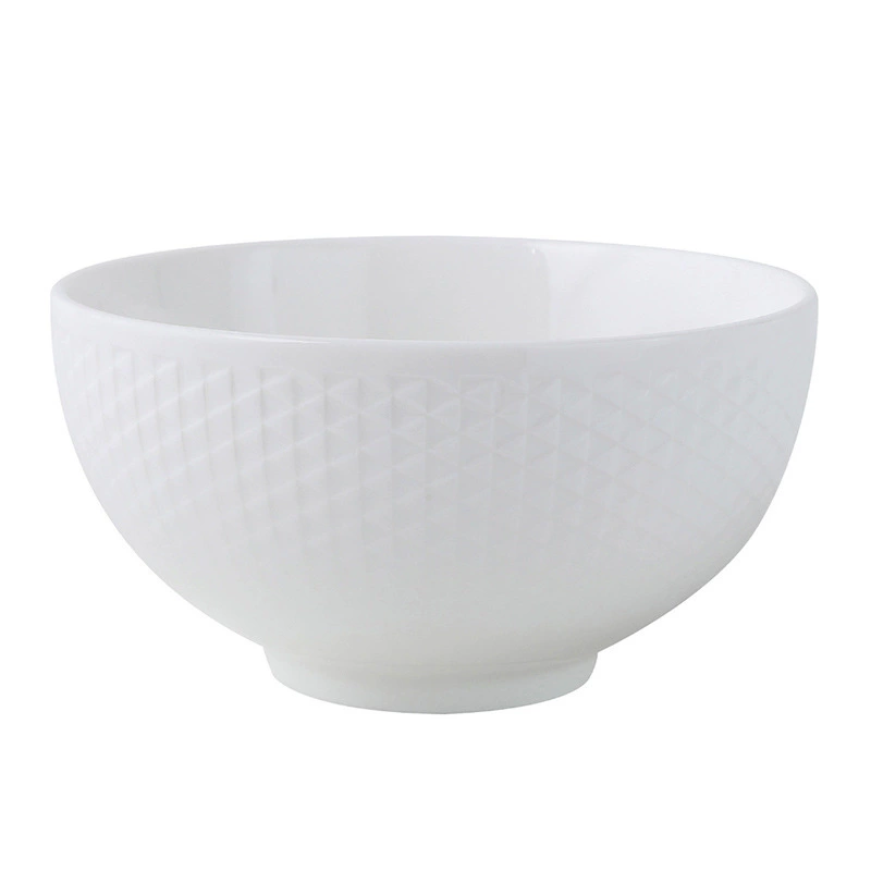 Bol à riz en céramique motif grille tableware view 5