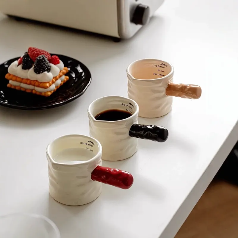 Ceramic Milk Pitcher with Scale