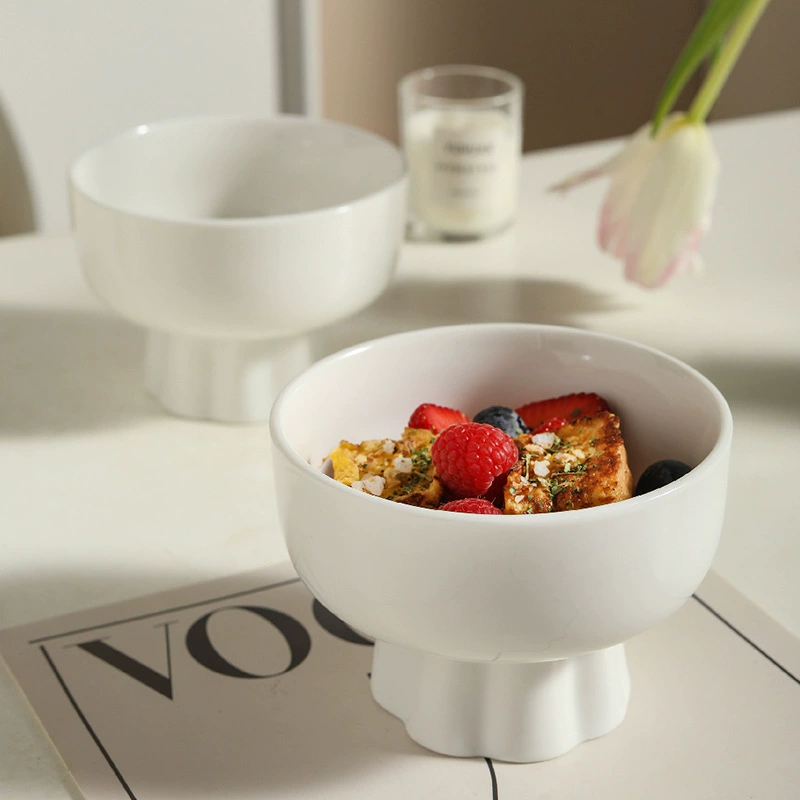 High-Foot Ceramic Dessert Bowl
