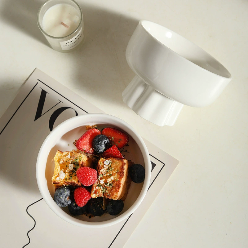 굽다리 세라믹 디저트 볼 tableware view 3